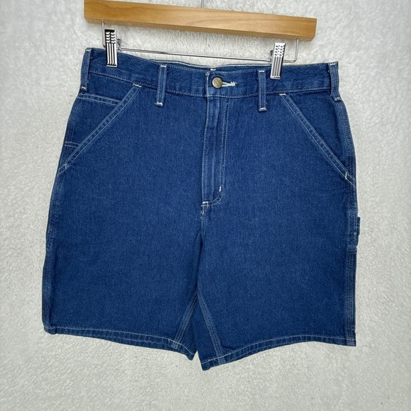 Carhartt Lighweight Denim Jean Work Shorts Size 32 B28 Darkstone Wash NWT NOS‎ - Picture 2 of 8